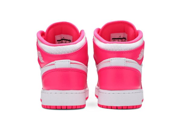 Air Jordan 1 Mid Hyper Pink White 555112-611