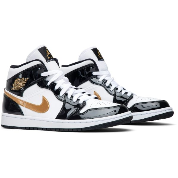 Air Jordan 1 Mid Patent ‘Black Gold’ 852542-007