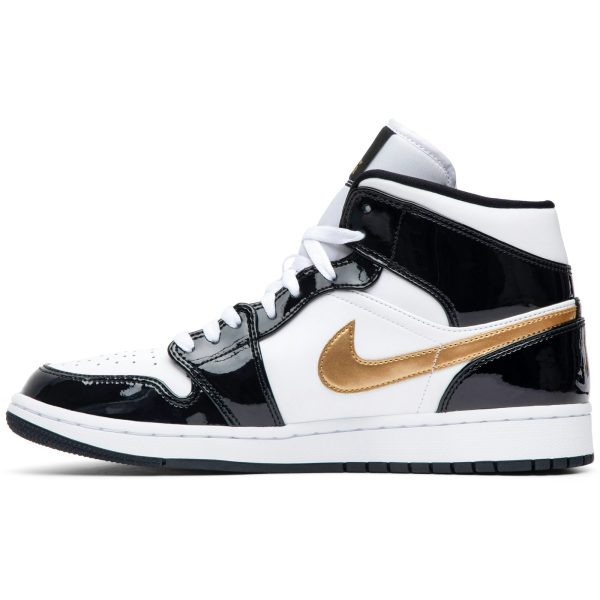 Air Jordan 1 Mid Patent ‘Black Gold’ 852542-007