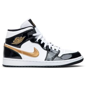 Air Jordan 1 Mid Patent ‘Black Gold’ 852542-007