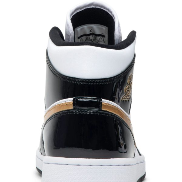 Air Jordan 1 Mid Patent ‘Black Gold’ 852542-007