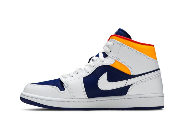 Air Jordan 1 Mid ‘White Deep Royal Blue’ 554724-131