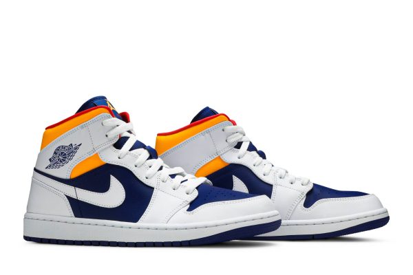 Air Jordan 1 Mid ‘White Deep Royal Blue’ 554724-131