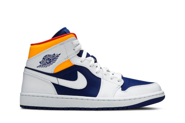 Air Jordan 1 Mid ‘White Deep Royal Blue’ 554724-131