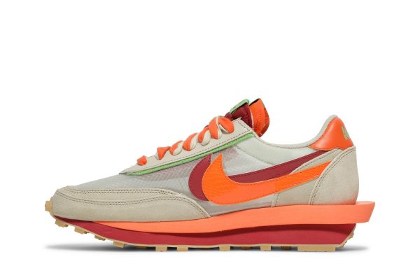 sacai x CLOT x Nike LDWaffle ‘Net Orange Blaze’ DH1347-100